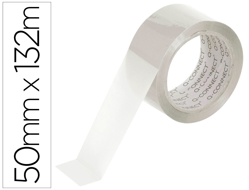RUBAN ADHESIF Q-CONNECT ECONOMIQUE SPECIAL EMBALLAGE  HAUTE ADHERENCE 50MMX132M     COLORIS TRANSPARENT