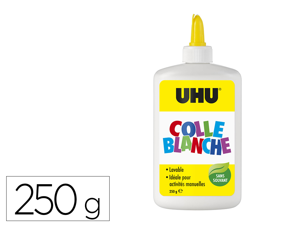 COLLE UHU BLANCHE FLACON 250G