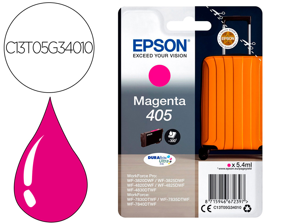 CARTOUCHE EPSON VALISE 405 MAGENTA