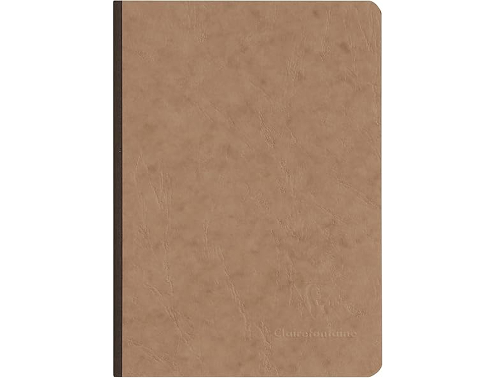 CARNET BROCHURE CLAIREFONTAINENOMADDICT 148X210MM 192 PAGES REGLURE LIGNEE COLORIS TABAC