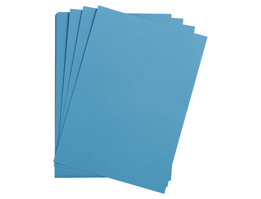 FEUILLE PAPIER CLAIREFONTAINE MAYA 270G 500X700MM COLORIS   BLEU PAQUET 25 UNITES