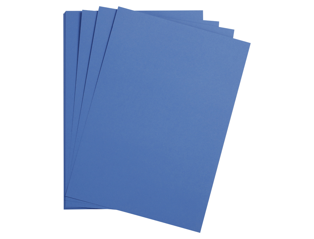 FEUILLE PAPIER CLAIREFONTAINE MAYA 270G 500X700MM COLORIS   BLEU ROI PAQUET 25 UNITES