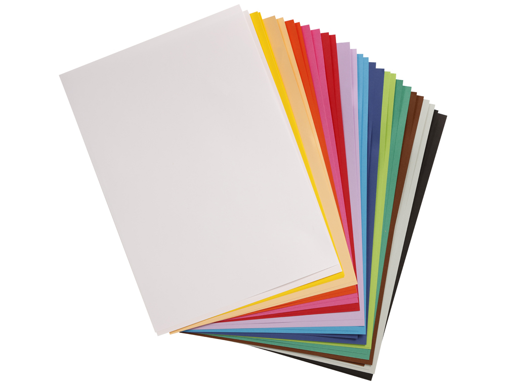 FEUILLE PAPIER CLAIREFONTAINE MAYA 270G 500X700MM COLORIS   ASSORTIS VIFS PAQUET 28       UNITES