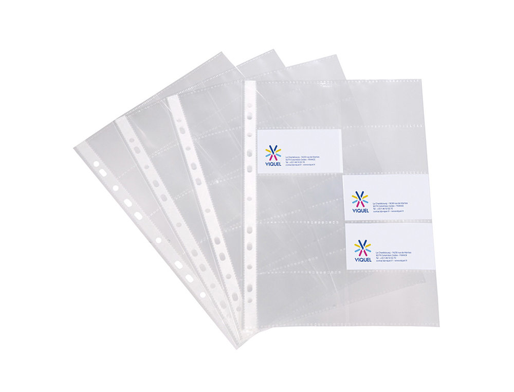 POCHETTE VIQUEL 9,5X6,7CM POUR CARTES A COLLECTIONNER   INCOLORE LOT 100 UNITES