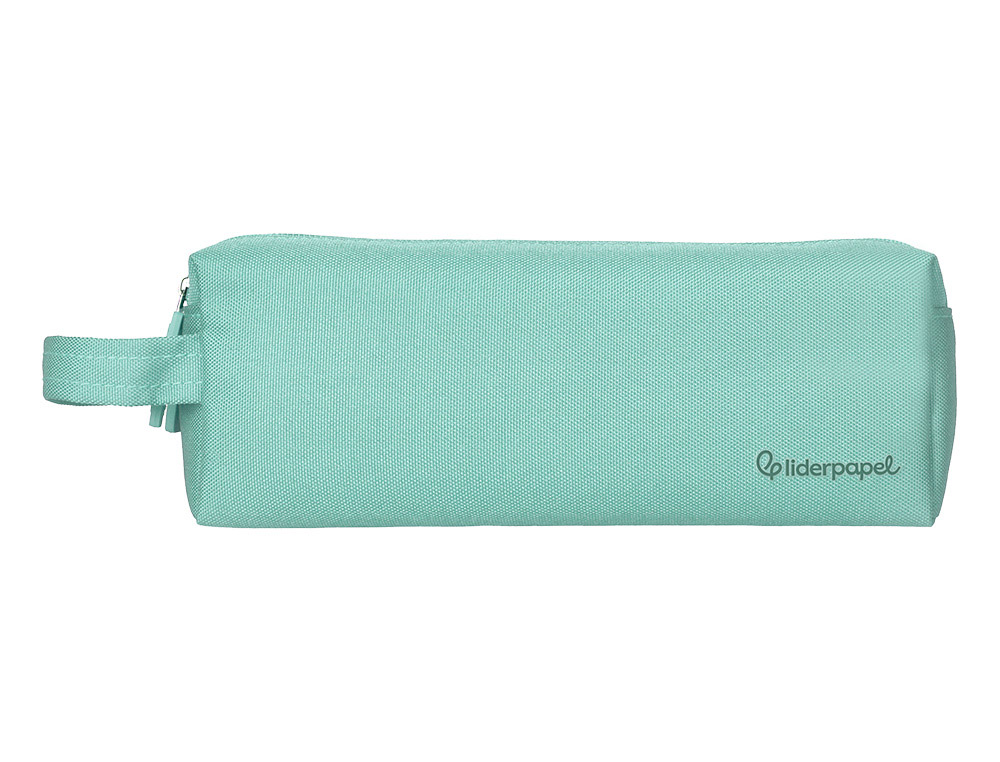 FOURRE-TOUT LIDERPAPEL RECTANGULAIRE 2 COMPARTIMENTS ANSE DE PREHENSION 21X8CM     COLORIS VERT AMANDE