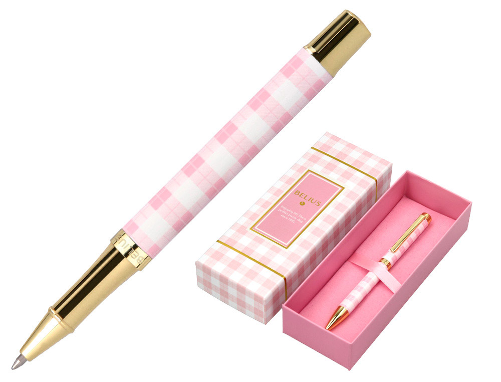 ROLLER BELIUS PICNIC ALUMINIUM ENCRE NOIRE COLORIS ROSE DORE BOITE DESIGN