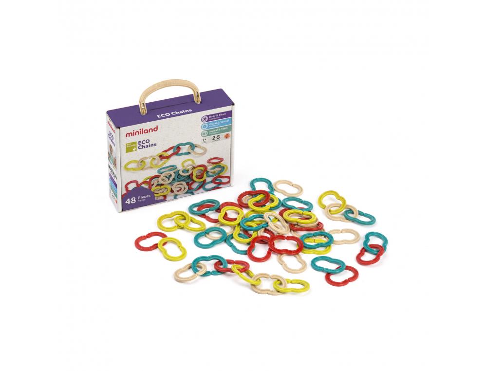 MAXI CHAINONS ECO CONÃUS MINILAND 5 CM MATIERE         ECOLOGIQUE 48 PIECES