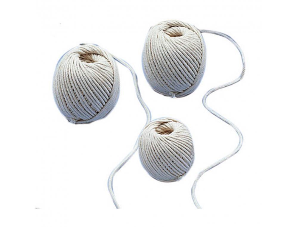 PELOTE COTON BLANC TRESSE GRAINE CREATIVE 4MM 100G