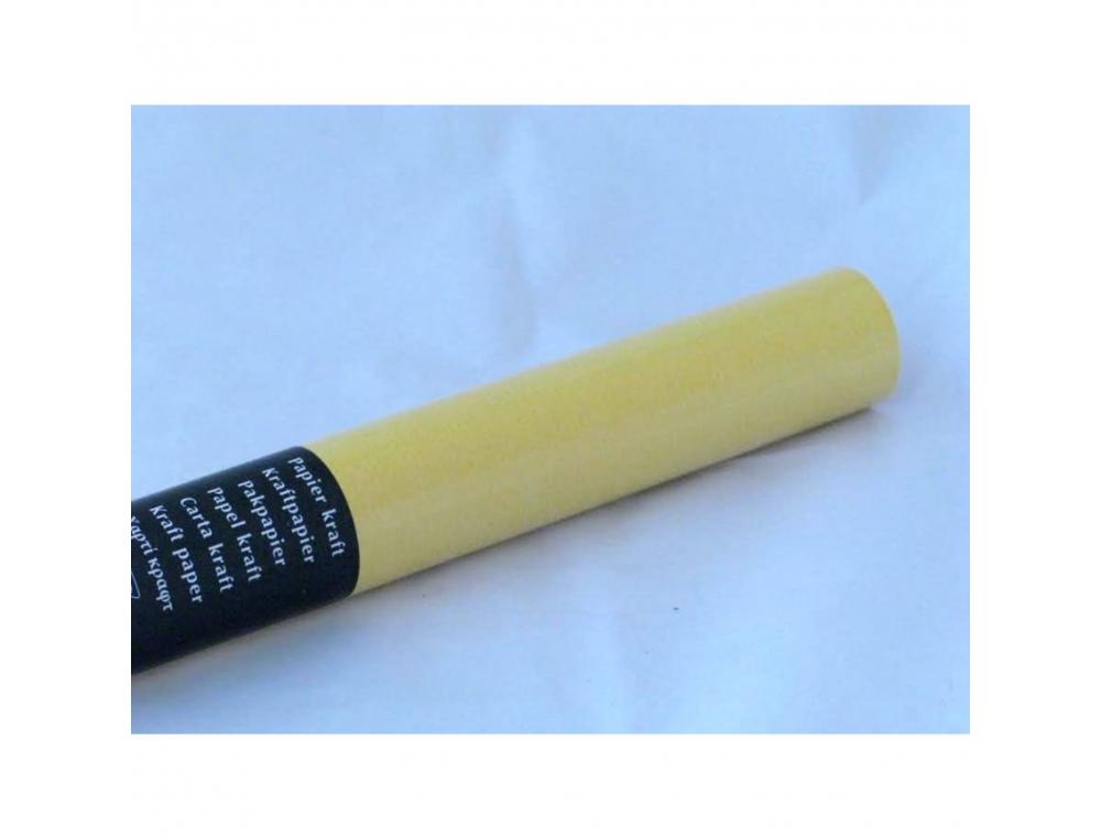 PAPIER KRAFT CLAIREFONTAINE COLORIS JAUNE ROULEAU 0,70X3M