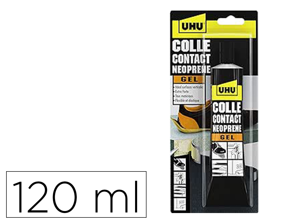 COLLE UHU N OPR NE GEL TOUS SUPPORTS REAJUSTABLE FLACON   120ML