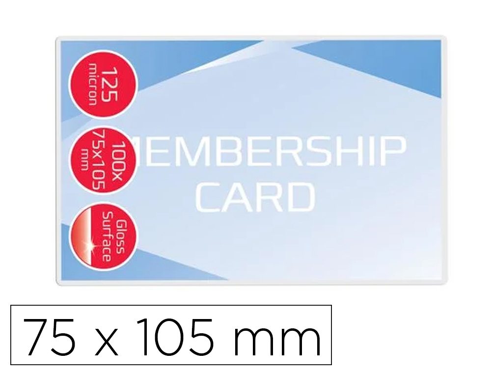 POCHETTES PLASTIFICATION GBC 74X105CM 125 MICRONS FORMAT   BADGE BOITE DE 100 UNITES