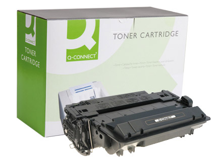 TONER LASER Q-CONNECT COMPATIBLE IMPRIMANTES HP CE255X COULEUR NOIR HAUTE CAPACITÉ 12500P