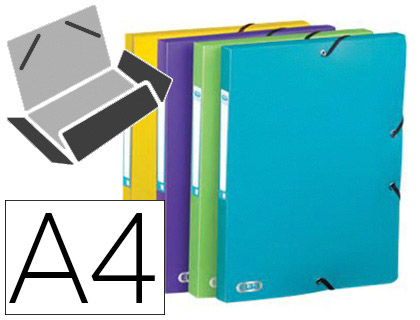 BOÎTE CLASSEMENT OXFORD MEMPHIS POLYPROPYLÈNE OPAQUE 7/10E DOS 25MM ÉLASTIQUE COLORIS ASSORTIS STYLE