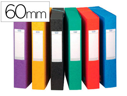 BOTE CLASSEMENT ELBA KANGOUROU BOSTON CARTE LUSTRE 600G 7/10E 240X320MM DOS 60MM TIQUETTE COLORIS ASSORTIS