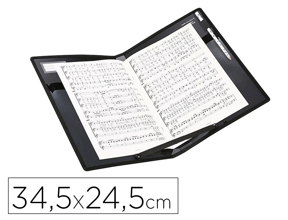 CHEMISE PORTE-PARTITIONS VIQUEL CONCERTO VOCALYZ PP 12/10E LANIERE MAINTIEN OUVERTURE SANGLE MAIN AU DOS COLORIS NOIR