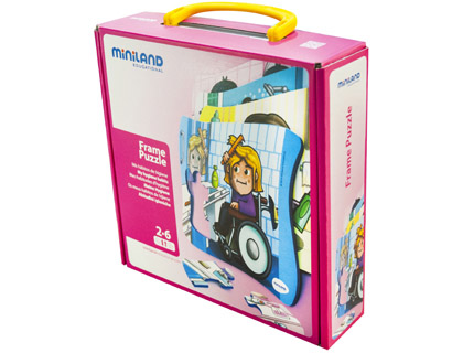 PUZZLE MINILAND HABITUDES HYGIÉNIQUES SET DE 4 UNITÉS 6 PIÈCES