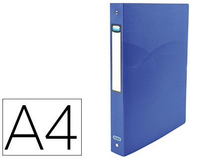 CLASSEUR OXFORD OSMOSE 4 ANNEAUX RONDS 30MM POLYPROPYLNE 10/10E A4 DOS 40MM COLORIS BLEU OPAQUE