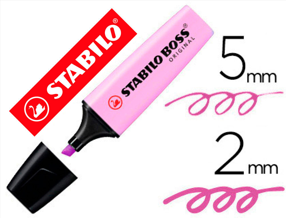 SURLIGNEUR STABILO BOSS PASTEL TRAC 2/5MM POINTE BISEAUTE ENCRE UNIVERSELLE BASE EAU RSISTANTE LUMIRE BRUME LILAS