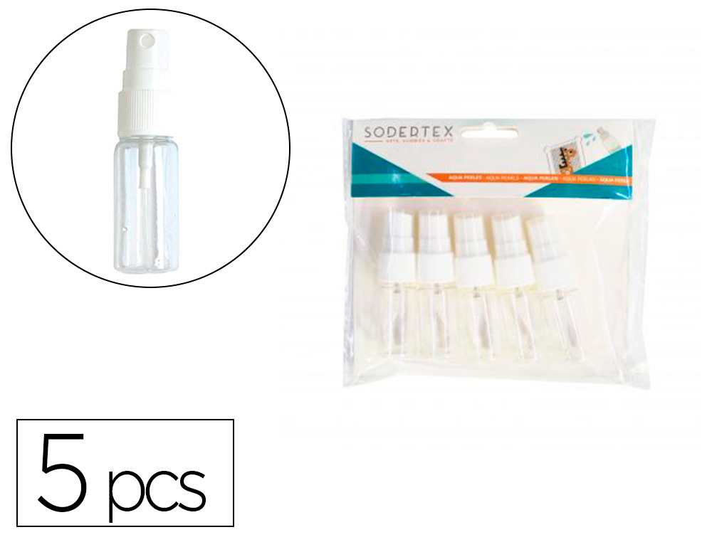 SPRAYS SODERTEX POUR AQUA PERLES 90X20MM 5 PCS COLORIS  ASSORTI