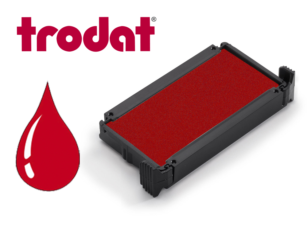 CASSETTE ENCRAGE TRODAT 6/56C POUR TAMPON METAL LINE 5117/5204/5206/5460/5465/5558/5510PL/5466 COLORIS ROUGE