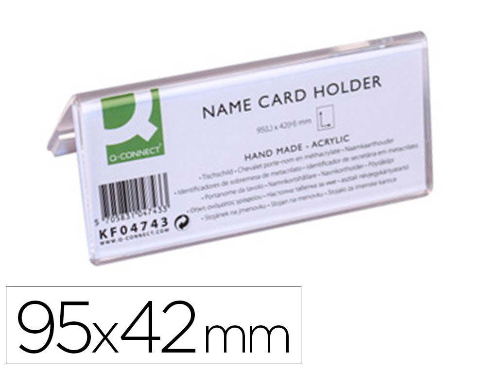 CHEVALET Q-CONNECT PORTE-NOMS MTHACRYLATE IDAL SYSTME IDENTIFICATION 95X42MM