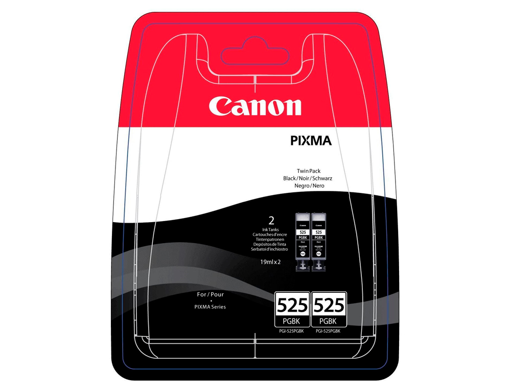 CARTOUCHE CANON TWIN PACK 525PGBK PACK DE 2 CARTOUCHES ENCRE NOIRE