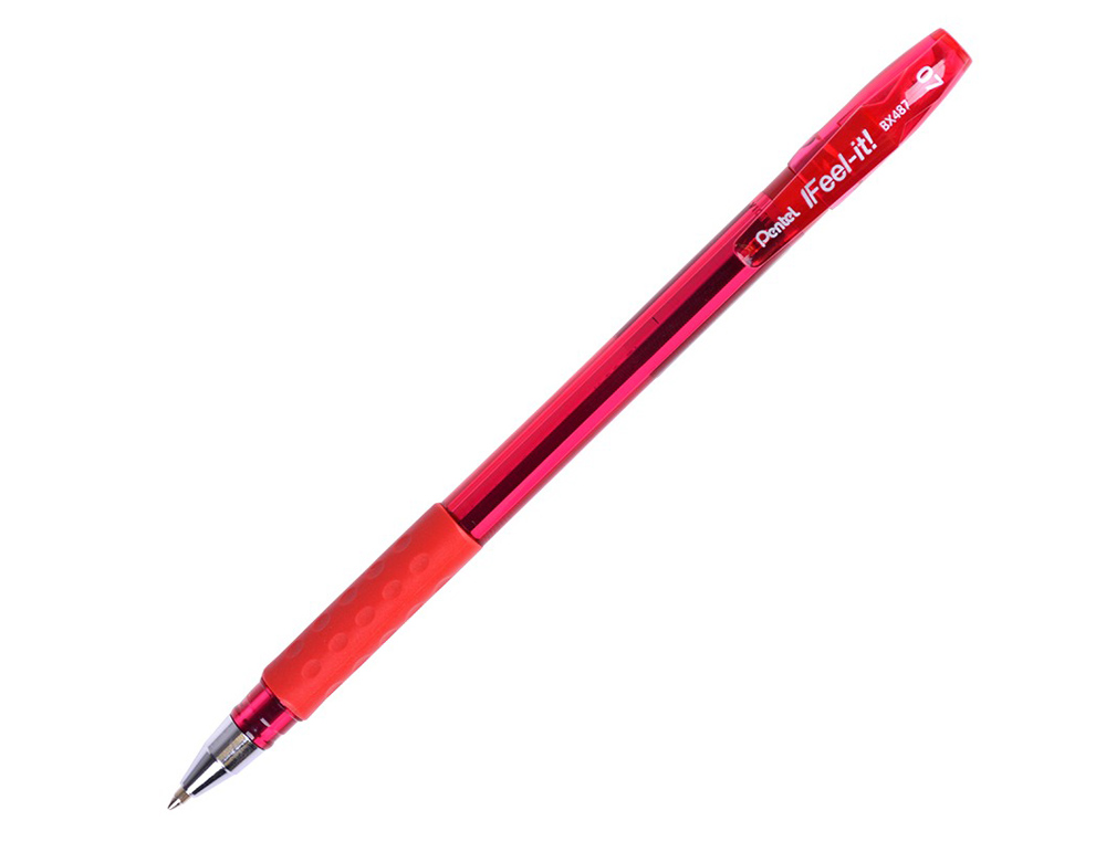 STYLO-BILLE PENTEL FEEL-IT CRITURE MOYENNE POINTE 0.7MM ENCRE COLORIS ORANGE