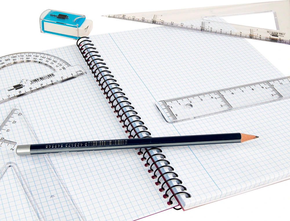 SET TRAAGE LIDERPAPEL 4 PICES RGLE 30CM QUERRES 45/60 DEGRS 25CM RAPPORTEUR 180 DEGRS 15CM TRANSPARENT