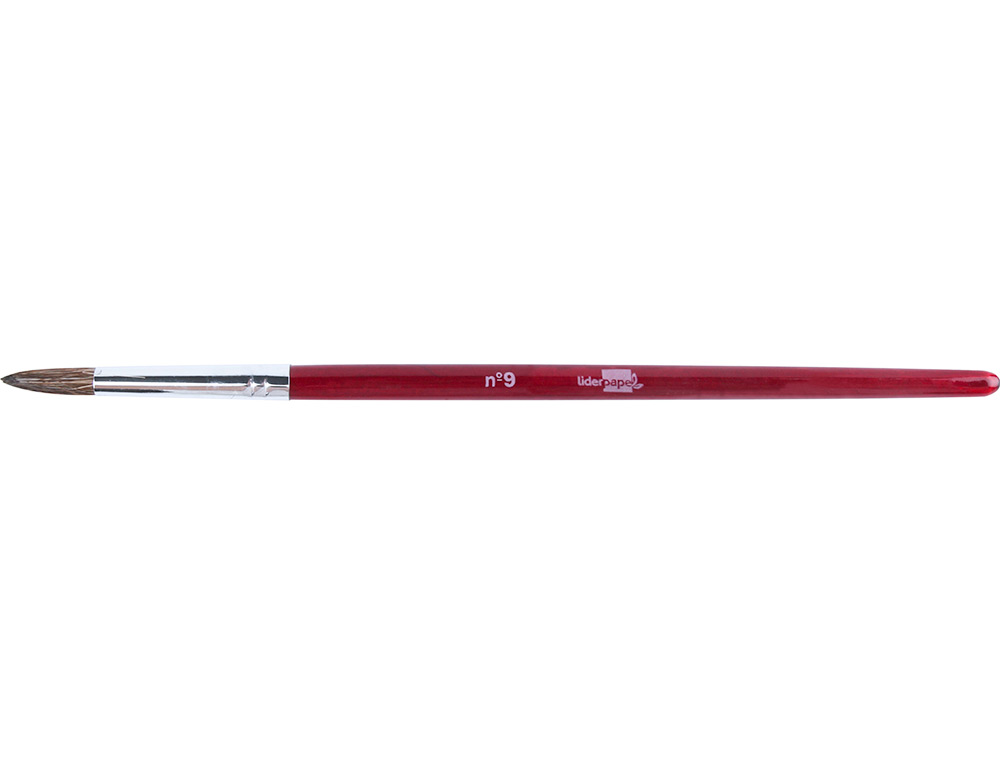 PINCEAU LIDERPAPEL BOIS VIROLE CHROME AQUARELLE N9