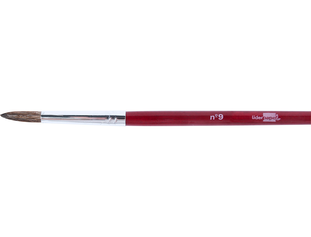 PINCEAU LIDERPAPEL BOIS VIROLE CHROME AQUARELLE N9