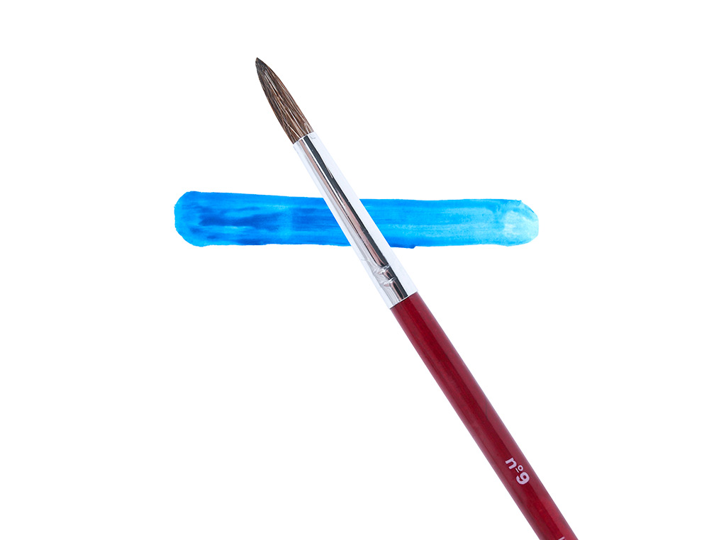 PINCEAU LIDERPAPEL BOIS VIROLE CHROME AQUARELLE N9