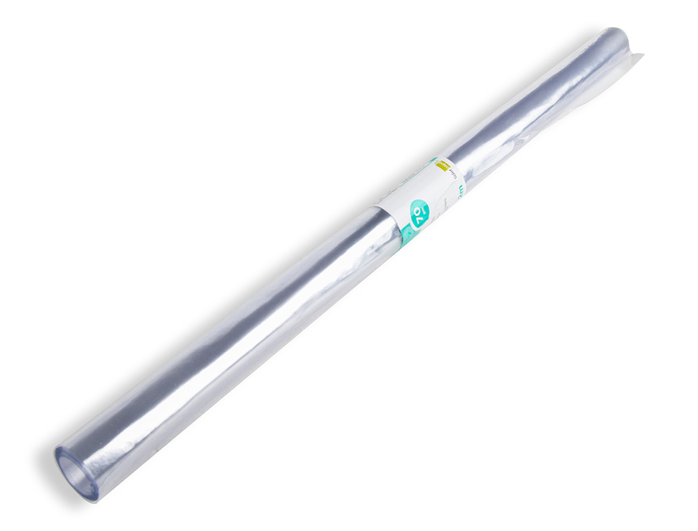 COUVRE-LIVRES LIDERPAPEL PLASTIQUE TRANSPARENT RSISTANT 7/100E ROULEAU 0.35X2M