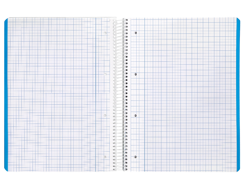 CAHIER SPIRALE LIDERPAPEL SERIE SMART COUVERTURE CARTONNEE A4 21X29,7CM 80F 60G/M2 5X5MM COIL-LOCK