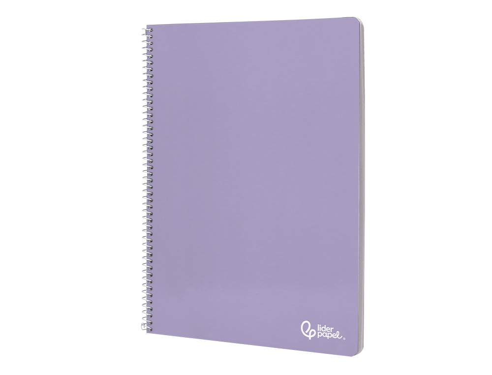 CAHIER SPIRALE LIDERPAPEL SMART COUVERTURE CARTONNEE A5 80F 60G/M2 5X5MM 6 TROUS      COIL-LOCK COLORIS ASSORTIS