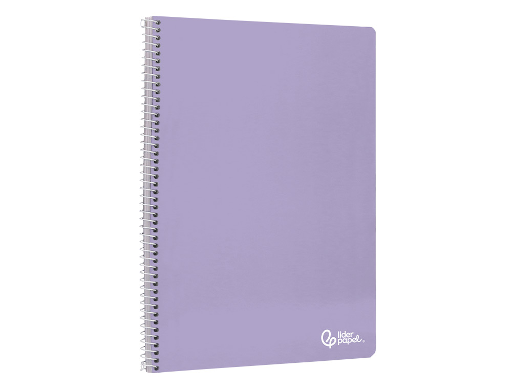 CAHIER SPIRALE LIDERPAPEL SMART COUVERTURE CARTONNEE A5 80F 60G/M2 5X5MM 6 TROUS      COIL-LOCK COLORIS ASSORTIS