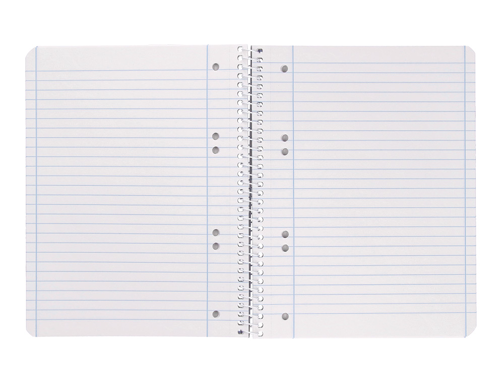 CAHIER SPIRALE LIDERPAPEL SMART COUVERTURE CARTONNEE A5 80F 60G/M2 5X5MM 6 TROUS      COIL-LOCK COLORIS ASSORTIS