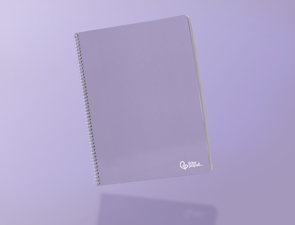 CAHIER SPIRALE LIDERPAPEL SMART COUVERTURE CARTONNEE A5 80F 60G/M2 5X5MM 6 TROUS      COIL-LOCK COLORIS ASSORTIS