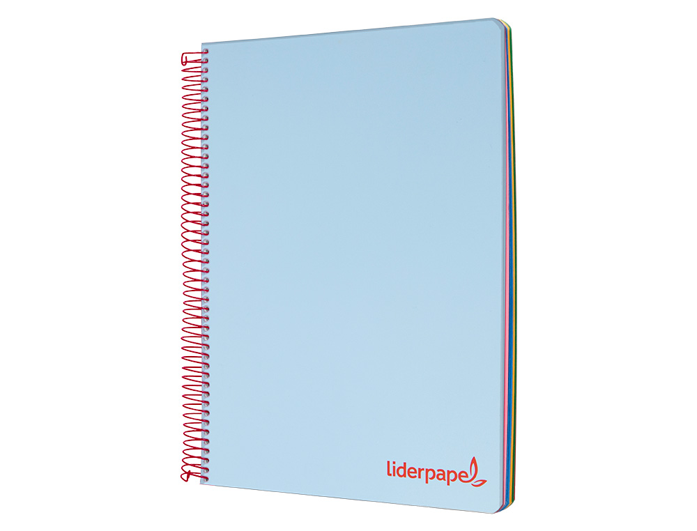 CAHIER SPIRALE LIDERPAPEL A5 MICRO WONDER 240 PAGES 90G    5X5MM 6 TROUS 5 BANDES        COULEURS BLEU