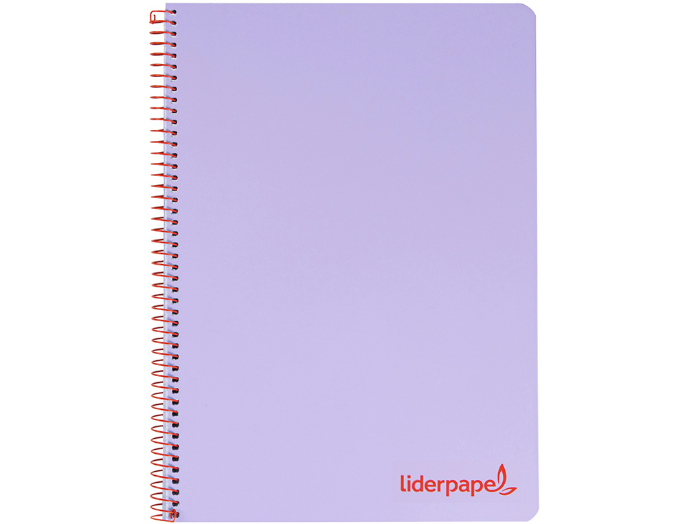 CAHIER SPIRALE LIDERPAPEL A5 MICRO WONDER 240 PAGES 90G 5X5MM 6 TROUS 5 BANDES COULEURS VIOLET