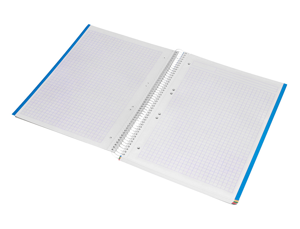 CAHIER SPIRALE LIDERPAPEL JOLLY COUVERTURE CONTRECOLLÉE A5 280P 75G/M2 5X5MM MICROPERFORÉ 6 TROUS COLORIS ASSORTIS