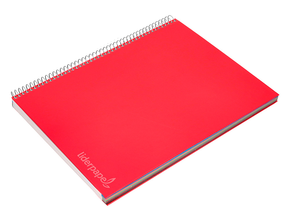 CAHIER SPIRALE LIDERPAPEL JOLLY COUVERTURE CONTRECOLLÉE A5 280P 75G/M2 5X5MM MICROPERFORÉ 6 TROUS COLORIS ASSORTIS