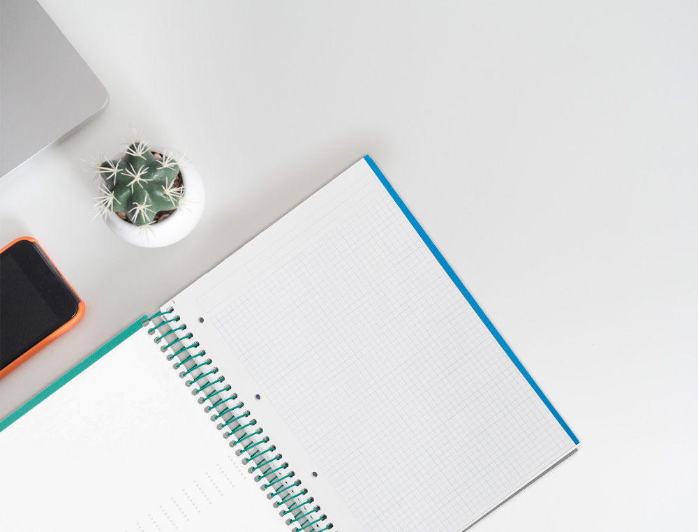 CAHIER SPIRALE LIDERPAPEL CRAFTY COUVERTURE CONTRECOLLE A4 240P 90G/M2 5X5MM MICROPERFOR 4 TROUS COLORIS TURQUOISE