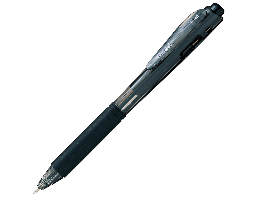 STYLO-BILLE PENTEL WOW POINTE 1MM RÉTRACTABLE GRIP CAOUTCHOUC CORPS TRIANGULAIRE ERGONOMIQUE ENCRE COLORIS NOIR