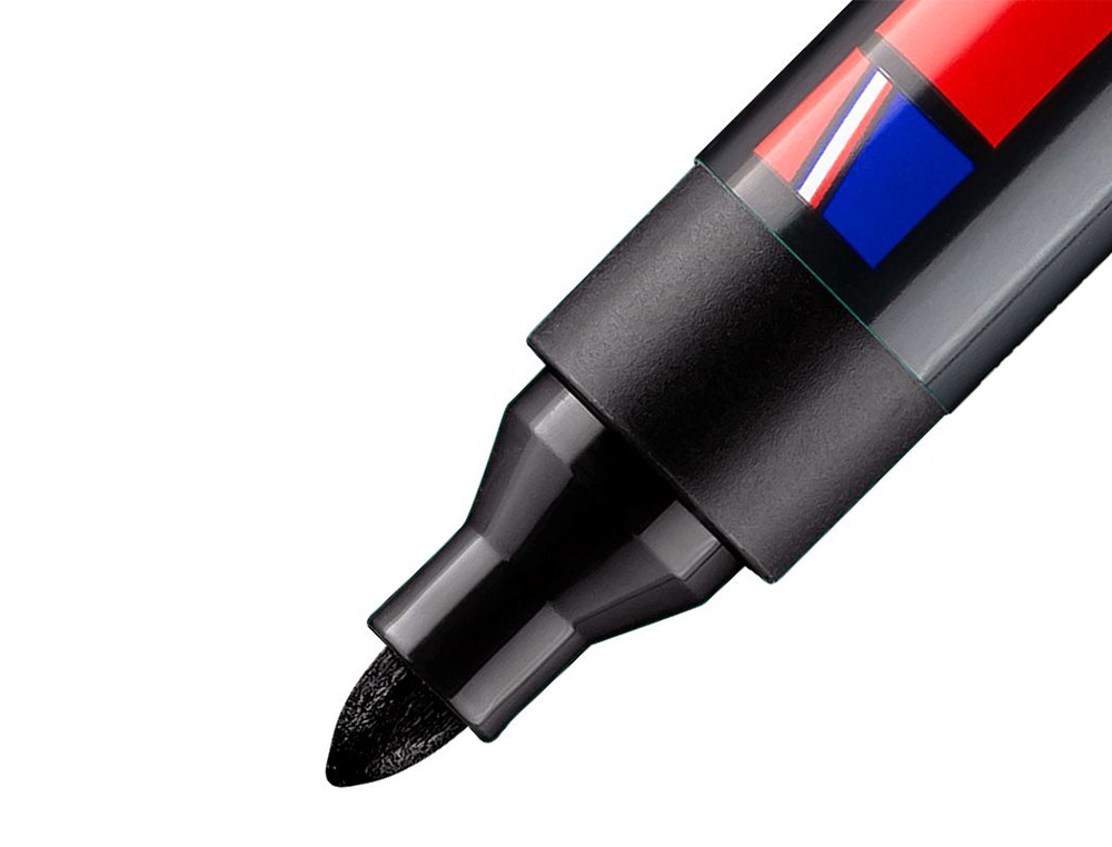 MARQUEUR EDDING PERMANENT E300 POINTE OGIVE TRAC 1.5/3MM CORPS PLASTIQUE COLORIS NOIR