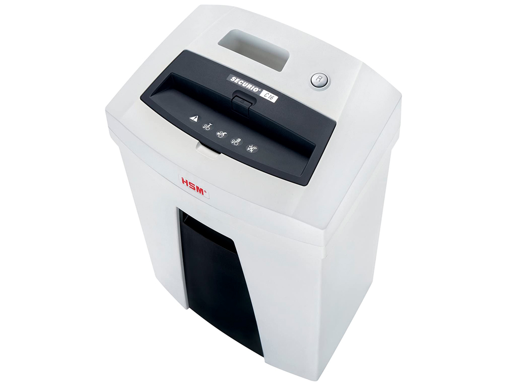 DESTRUCTEUR HSM SECURIO C16 COUPE CROISE 4X25MM SILENCIEUX ANTI-BOURRAGE SYSTME SCURIT 7F 25L 366X258X455MM