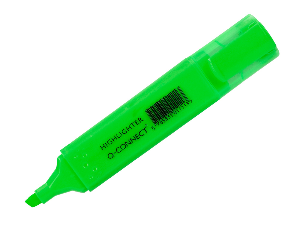 SURLIGNEUR Q-CONNECT TRAC 2/5 MM POINTE BISEAUTE COULEURS CLATANTES VERT