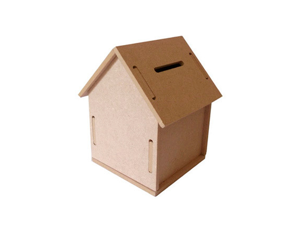 TIRELIRE EN BOIS CULTURE CLUB CONSTRUIRE ET DCORER MDF 10X10X12CM