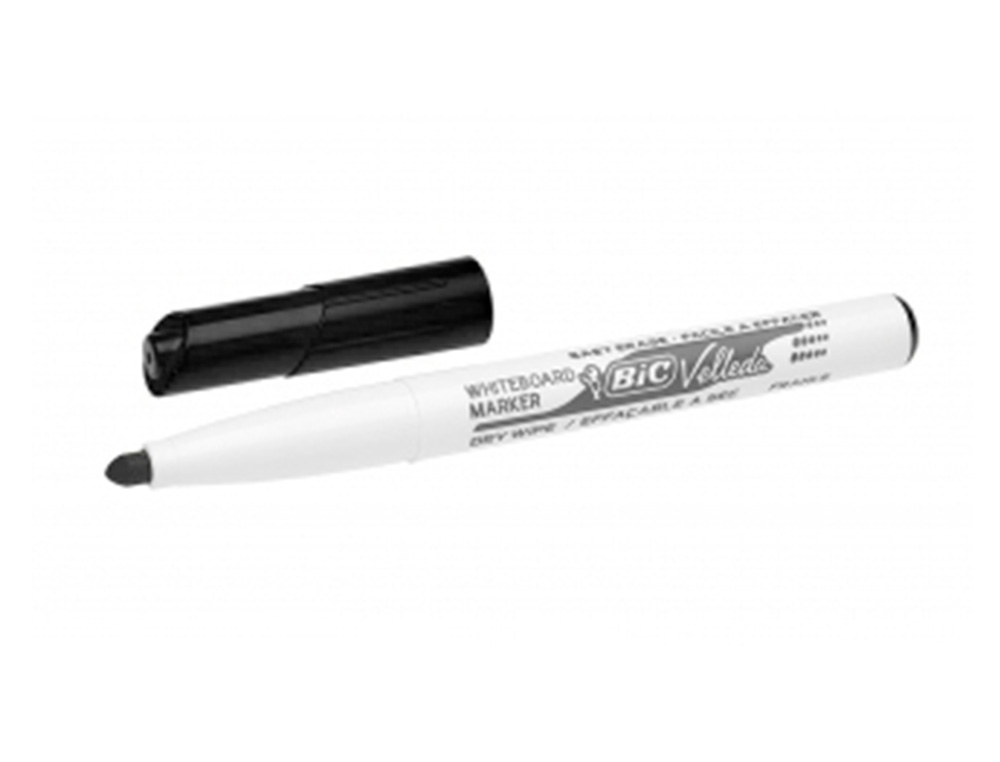 MARQUEUR BIC VELLEDA 1741 EFFAABLE POINTE OGIVE TRAC 2MM ENCRE CTONE FORMAT STYLO GRANDE LONGVIT NOIR