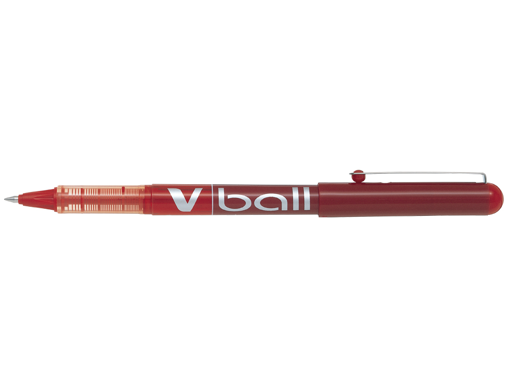 ROLLER PILOT VBALL 5 CRITURE FINE 0.3MM ENCRE LIQUIDE NIVEAU VISIBLE RGULATEUR DBIT CLIP MTAL COLORIS ROUGE