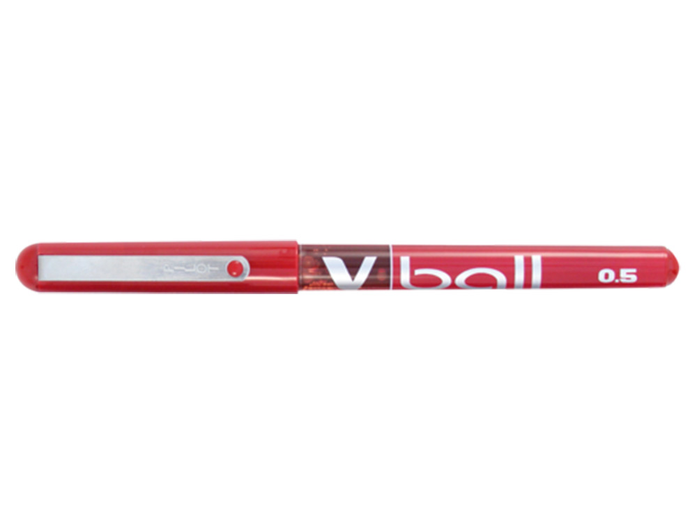 ROLLER PILOT VBALL 5 CRITURE FINE 0.3MM ENCRE LIQUIDE NIVEAU VISIBLE RGULATEUR DBIT CLIP MTAL COLORIS ROUGE